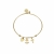 Faith Hope Love Bangle Gold