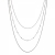 Sacramento 3-Row Long Necklace Silver
