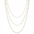 Sacramento 3-Row Long Necklace Gold