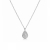 Drop Crystal Necklace Silver