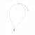 Drop Crystal Necklace Silver