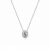 Knot Crystal Necklace Silver