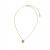Knot Crystal Necklace Gold