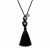 Vibe Resin Tassel Necklace Black