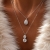 Drop Crystal Necklace Silver