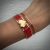 Heart Enamel Bracelet Red/Gold