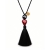 Vibe Resin Tassel Necklace Red