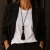 Vibe Resin Tassel Necklace Black