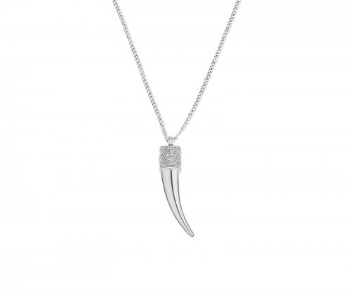 Horn Amulet Short Necklace Steel
