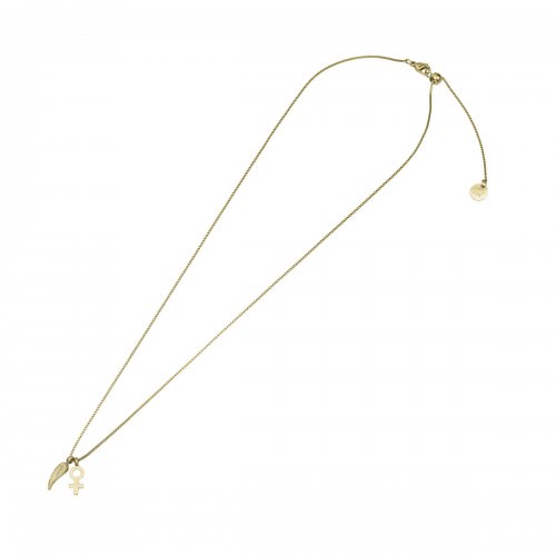 Wing Woman Necklace Gold