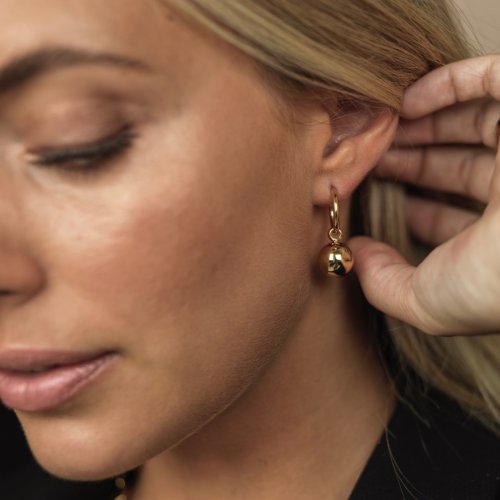 Globe Hoop 12mm Gold