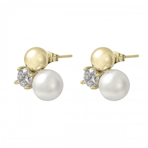 Ice Pearl Mix Earring Gold