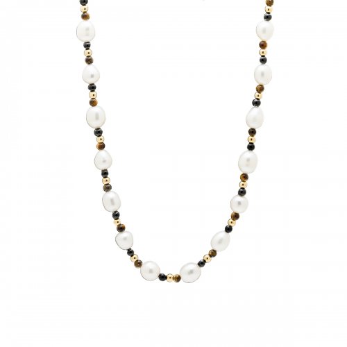 Akoya Pearl Necklace Mix/Gold