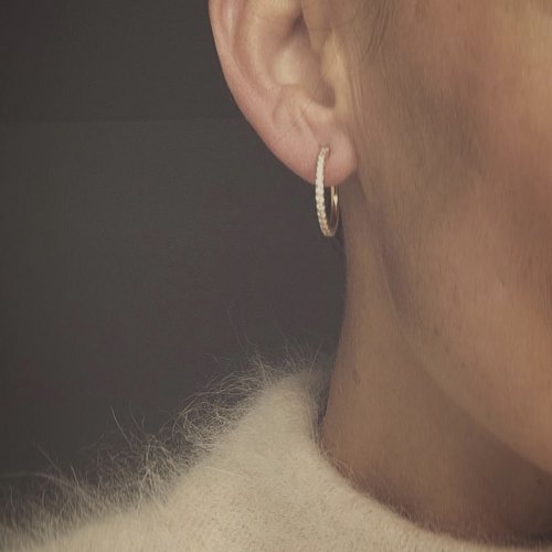 Crown Hoop 20mm Clear/Gold