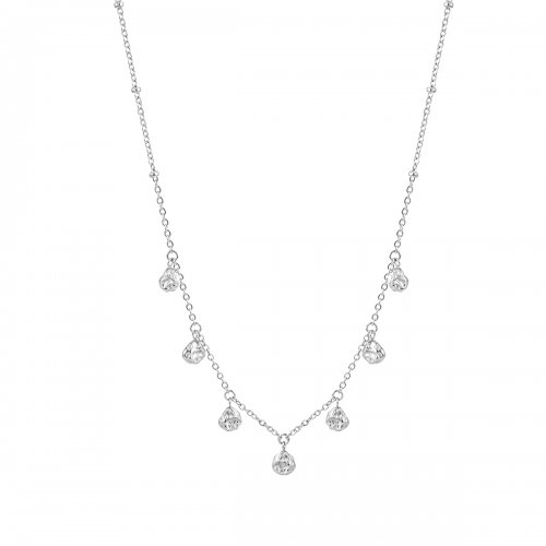 Ridge Charm Necklace Silver