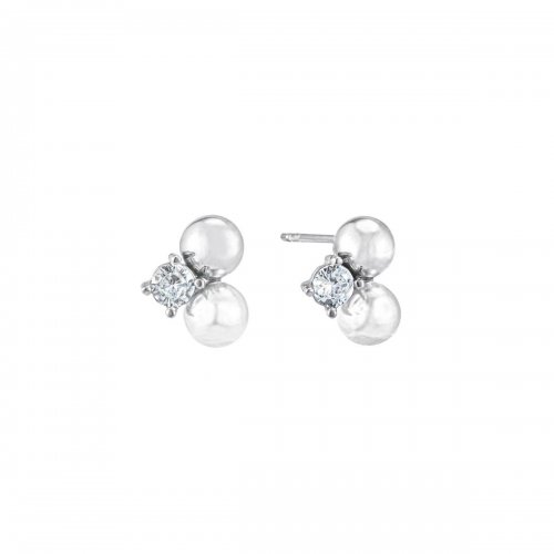 Ice Pearl Mix Small Earring Silver
