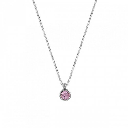 Lima Short Necklace Pink/Silver