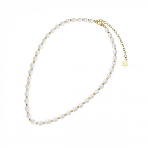 Pearl Collier Necklace Gold