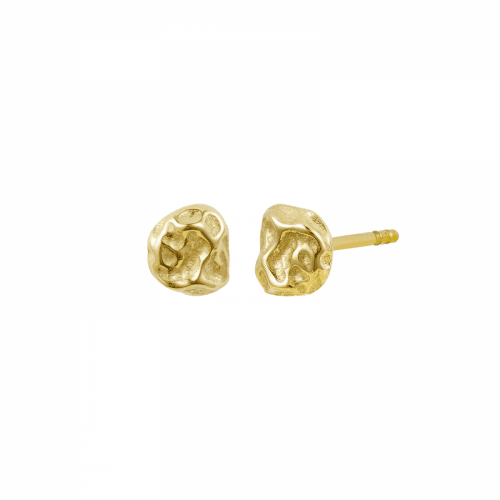 Ridge Mini Stud Earring Gold