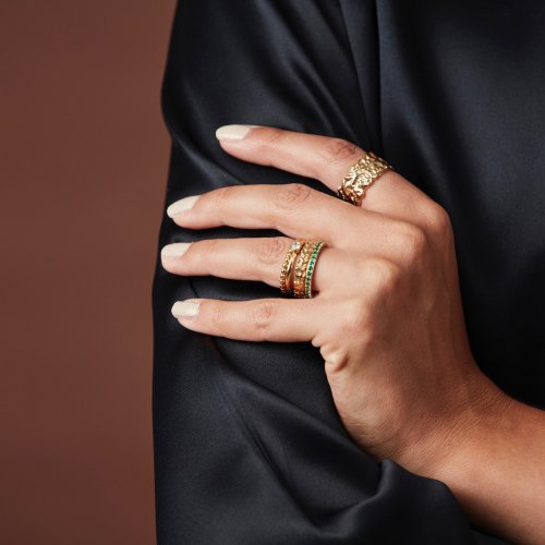 Ridge Large Ring Gold