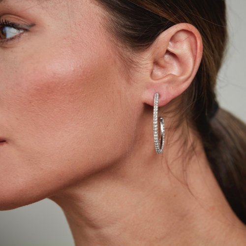 Sparkle Hoop 40mm Clear/Silver