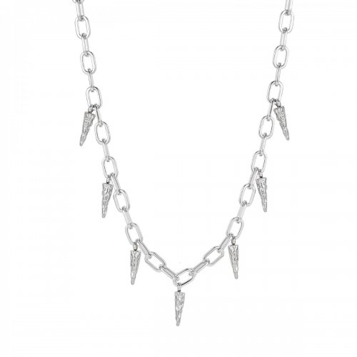Spike Chain Necklace Silve