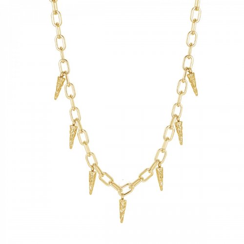 Spike Chain Necklace Gold 