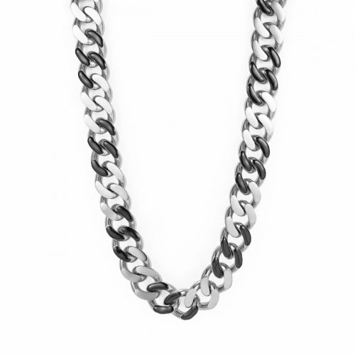 Riviera Reversible Necklace Black/Silver 