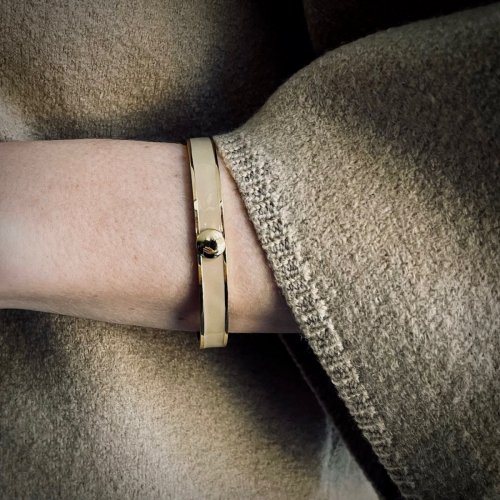 Capri Enamel Bracelet Sand/Gold