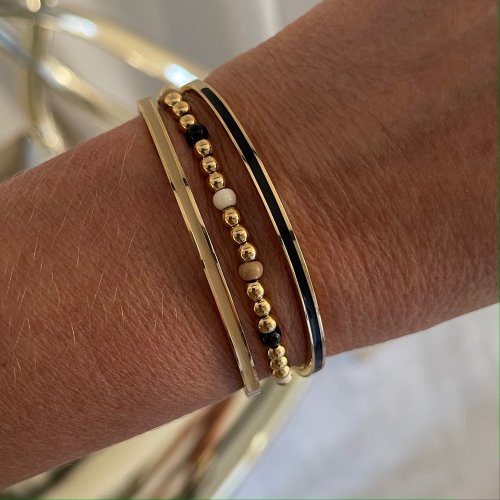 Minnie Enamel Bracelet Sand/Gold