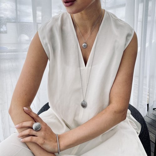 Sway Short Necklace Silver