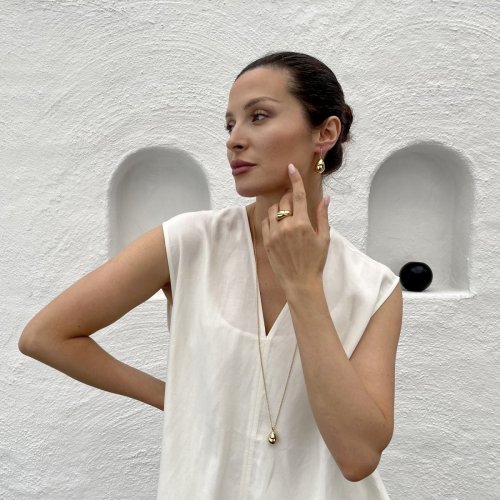 Drop Hook Earring Gold