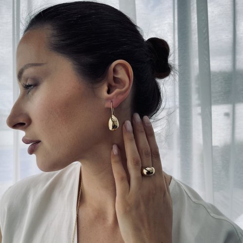 Drop Hook Earring Gold