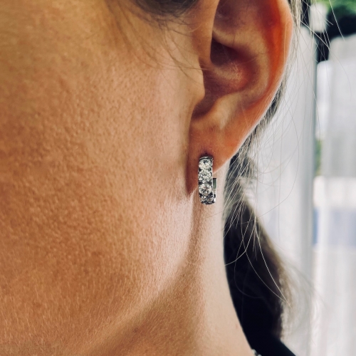 Stella 4mm Earring Clear/Silver
