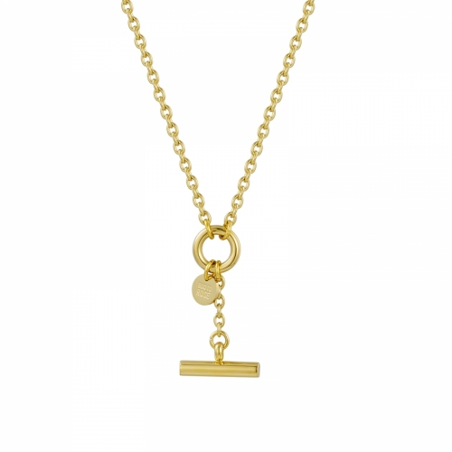 Alexa T-Bar Necklace Gold