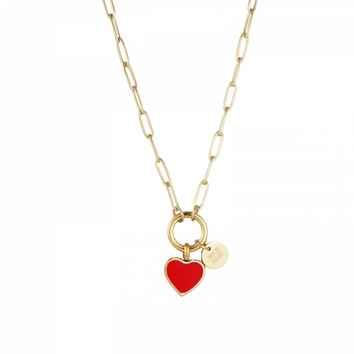 Noble Heart Necklace Red/Gold