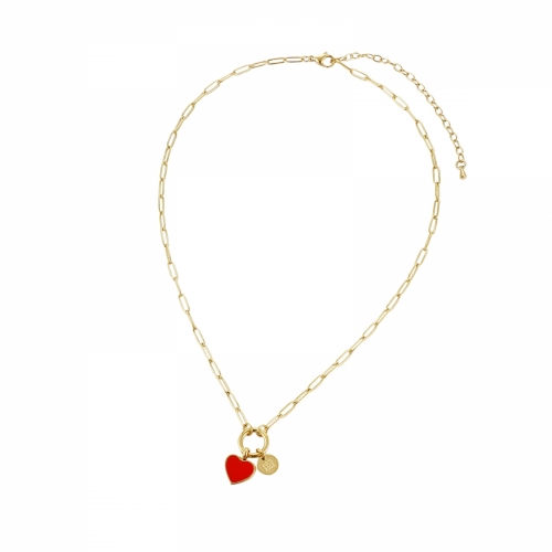 Noble Heart Necklace Red/Gold