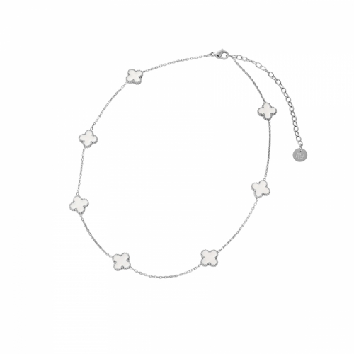 Clover Multi Necklace White/Silver