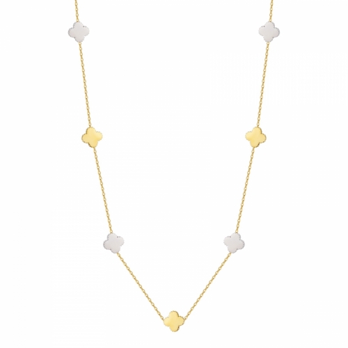 Clover Mix Necklace Silver/Gold