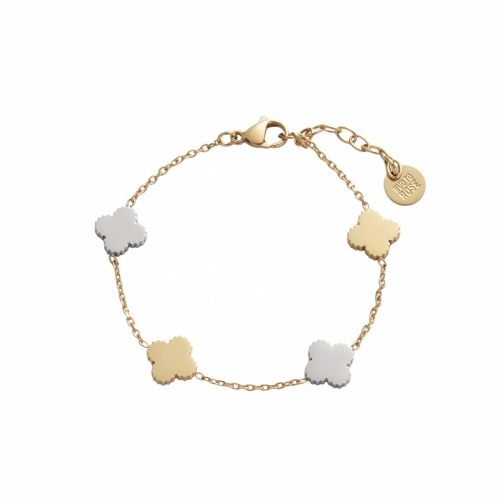 Clover Mix Bracelet Silver/Gold