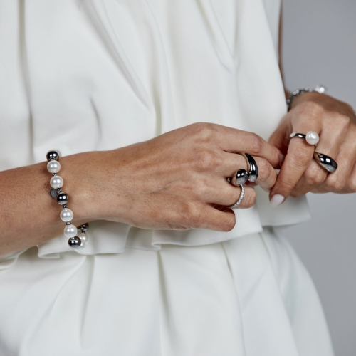 Kelly Pearl Bracelet Silver