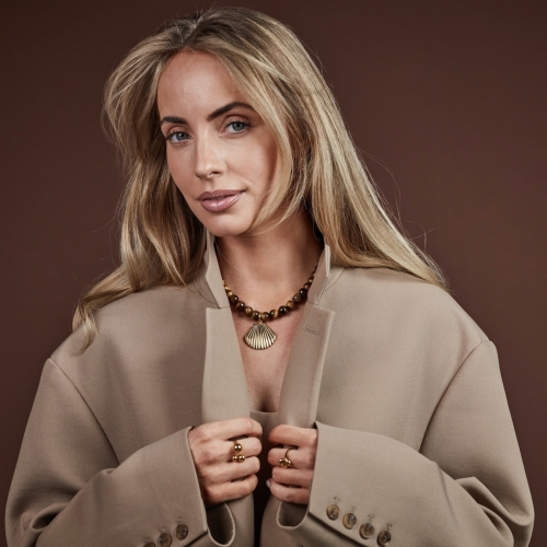 Marbella Shell Necklace Brown/Gold