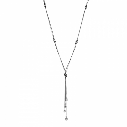 Wren Necklace Black/Silver