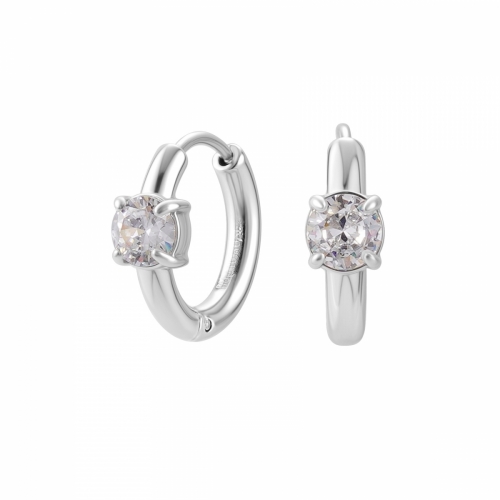 Ice Creole Earring Clear/Slver