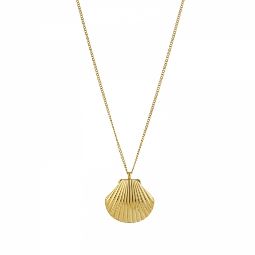 Marbella Shell Long Necklace Gold