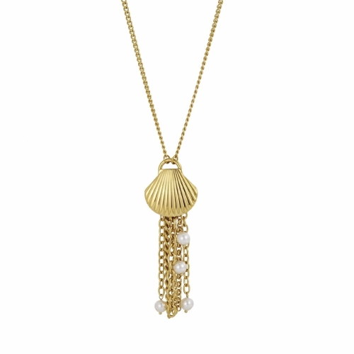 Marbella Fringe Necklace Gold