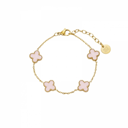 Clover Multi Bracelet Pink/Gold
