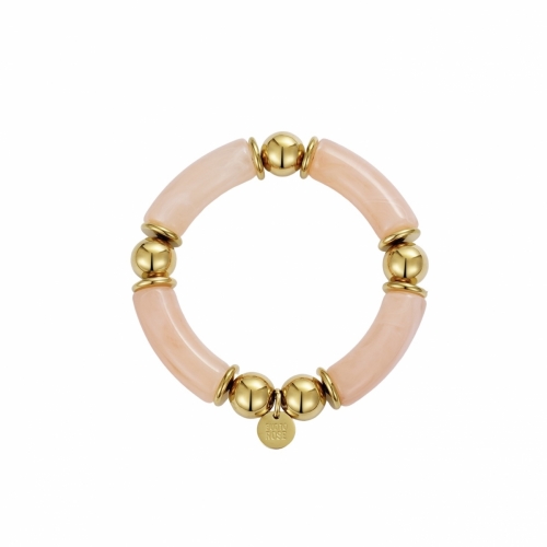 Brooks Beads Resin Bracelet Pink/Gold