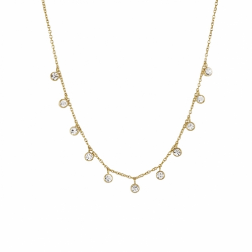Lima Charm Necklace Clear/Gold