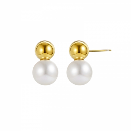 Maya Pearl Earring Gold